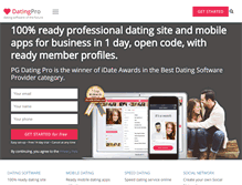 Tablet Screenshot of datingpro.com